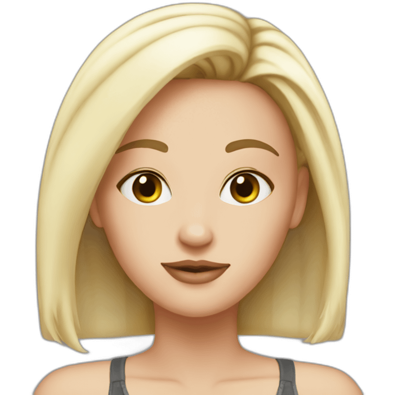 Sexy white girl emoji