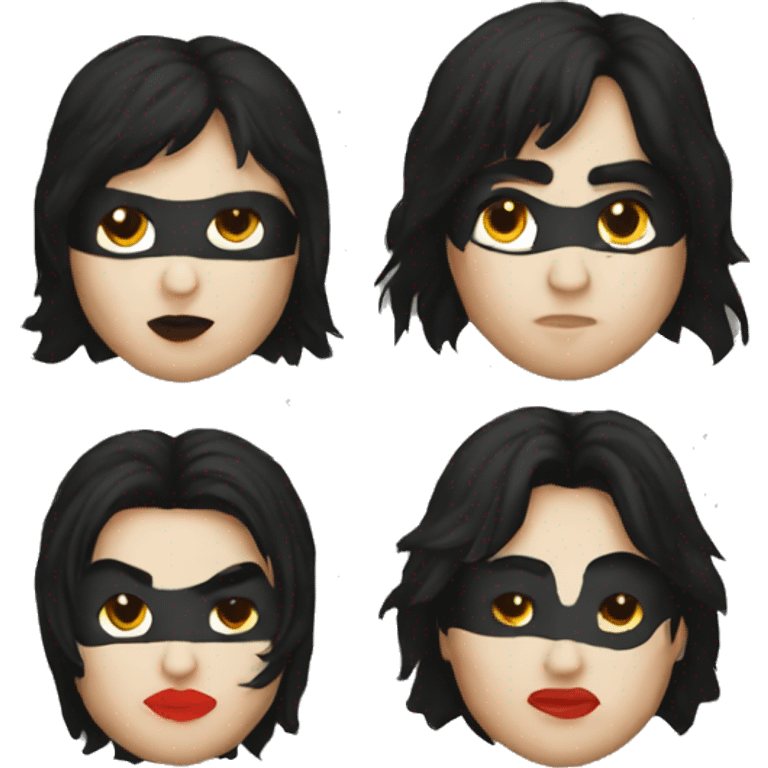 The rock band kiss makeup png emoji