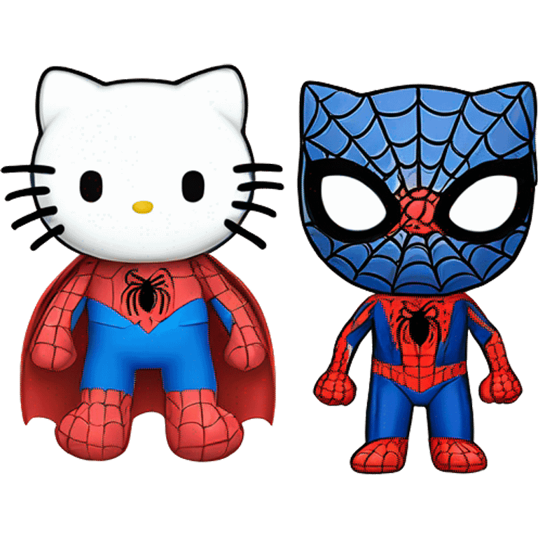 Hello kitty and spider man emoji