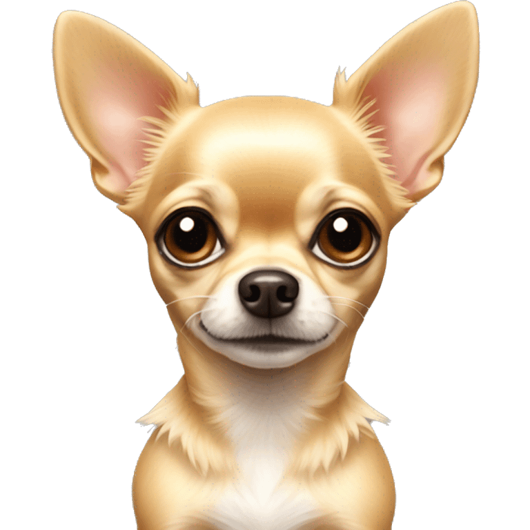 Blonde chihuahua with bow emoji