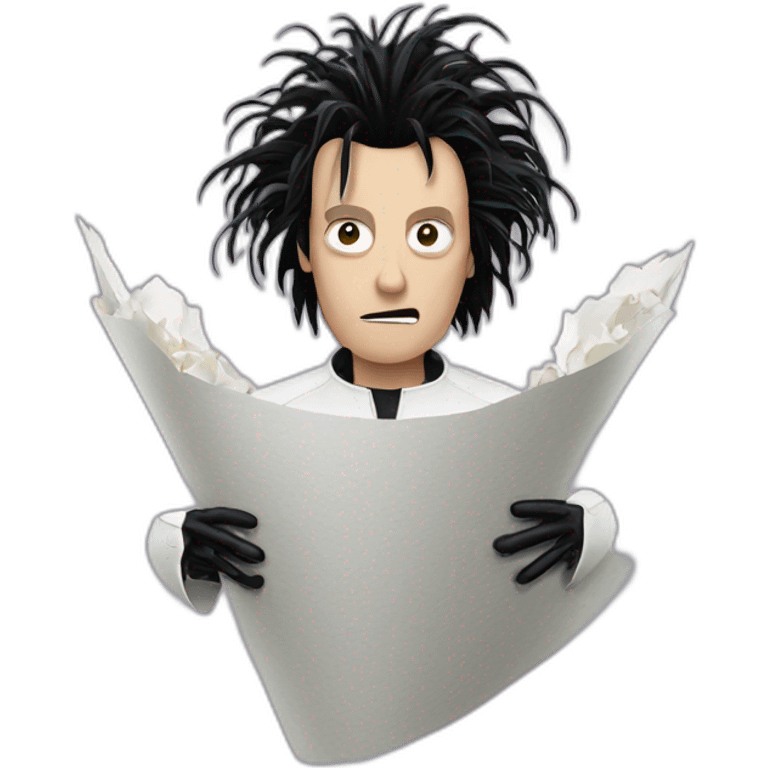 edward scissorhands shreds paper emoji