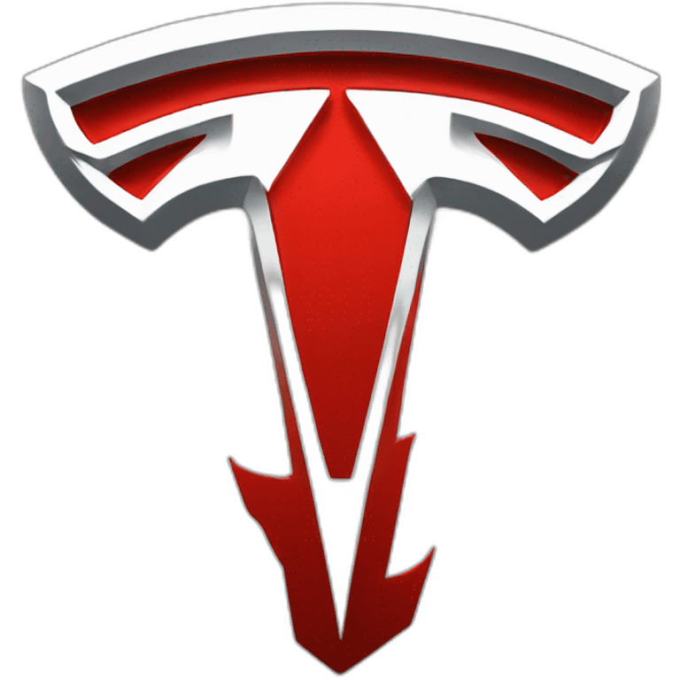 Red Tesla logo emoji