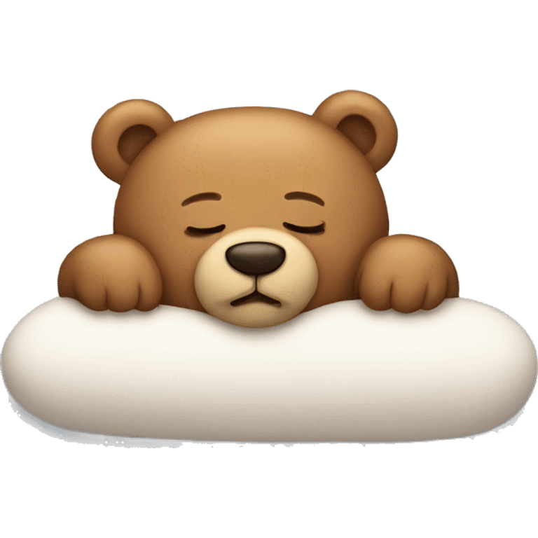 Sleeping teddy bear emoji