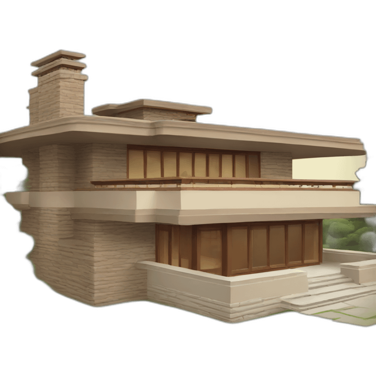 frank lloyd wright house emoji