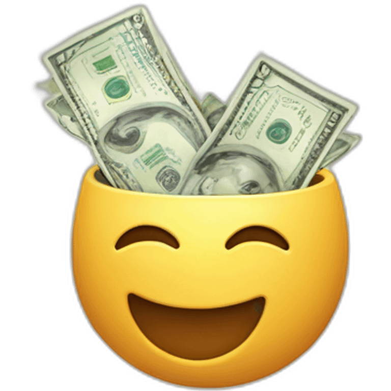 Pfanne Hand mit Geld drin  emoji