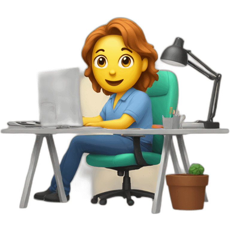 working from home. Centralsoft written in background emoji