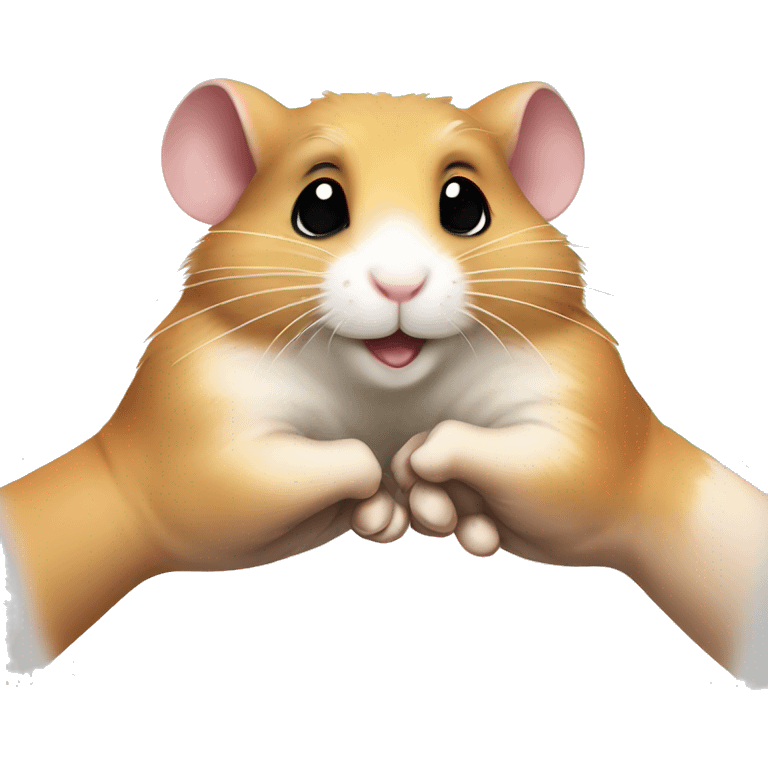 two hamsters handshake emoji