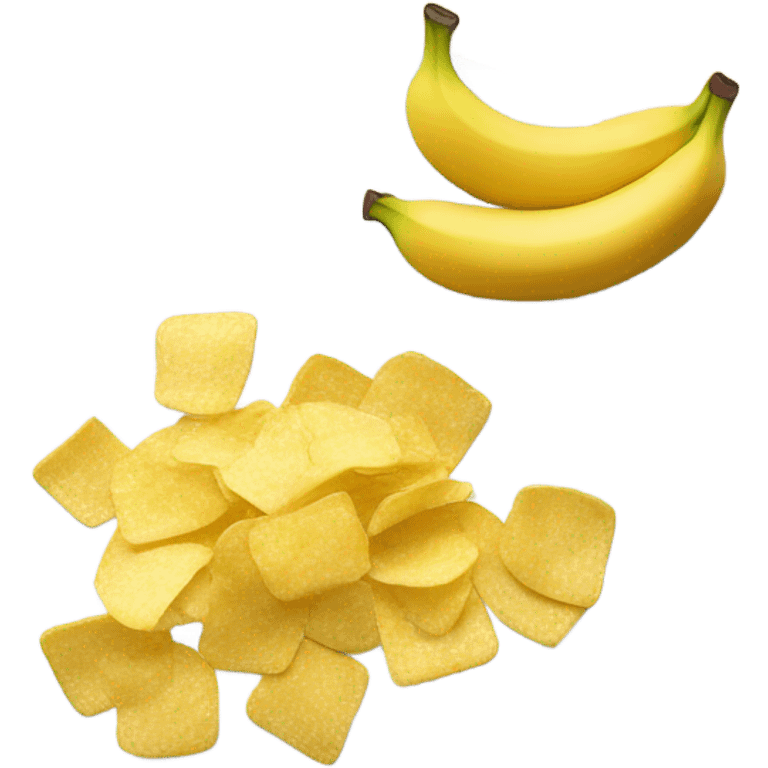 Chips and banana emoji