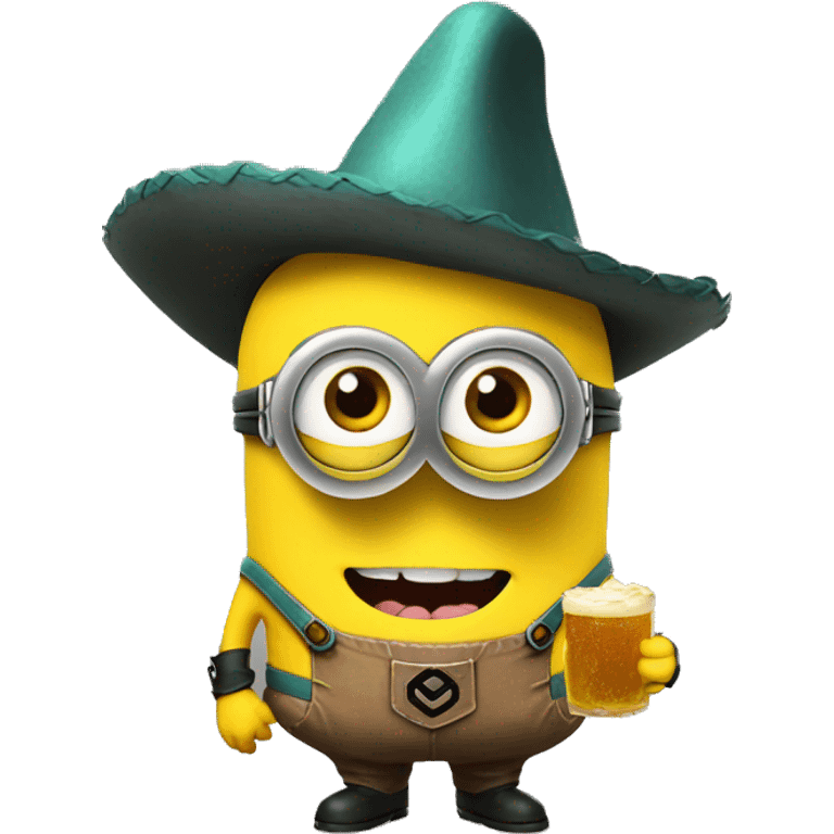 Minion con sombrero de copa emoji