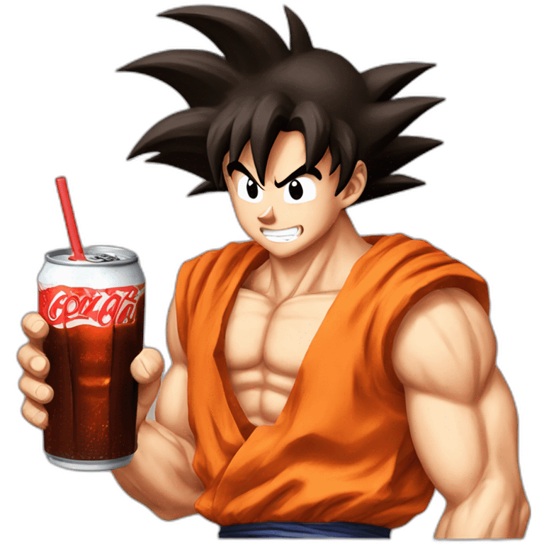 Goku drink cola emoji