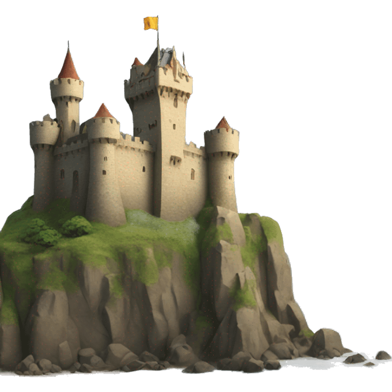 the castle stands on the seashore emoji