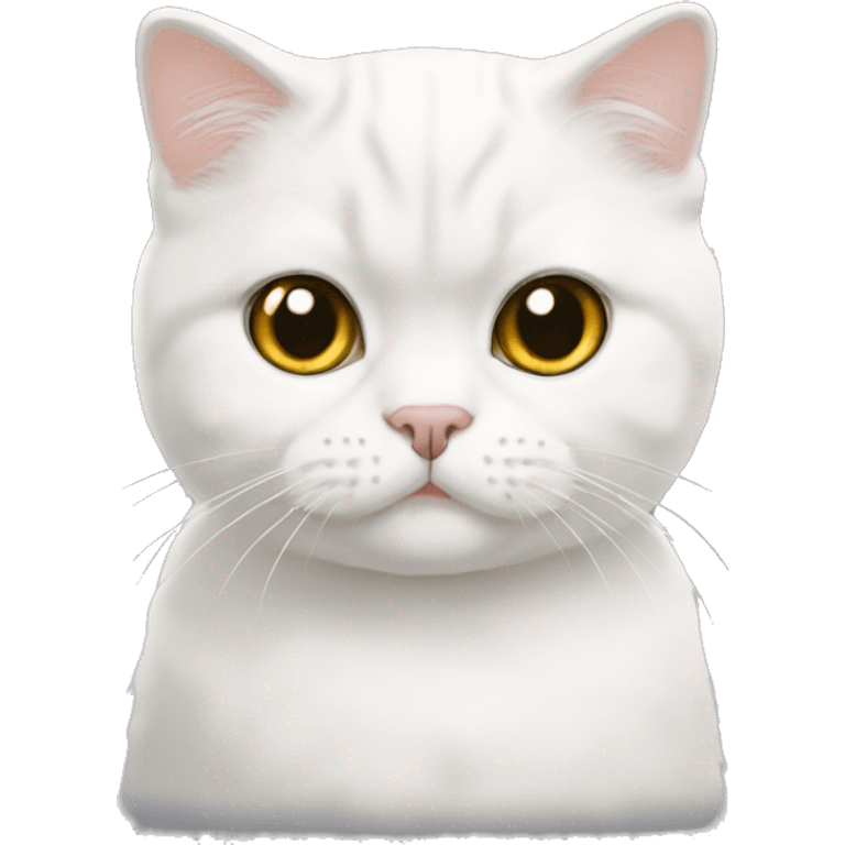 White scottish fold cat emoji