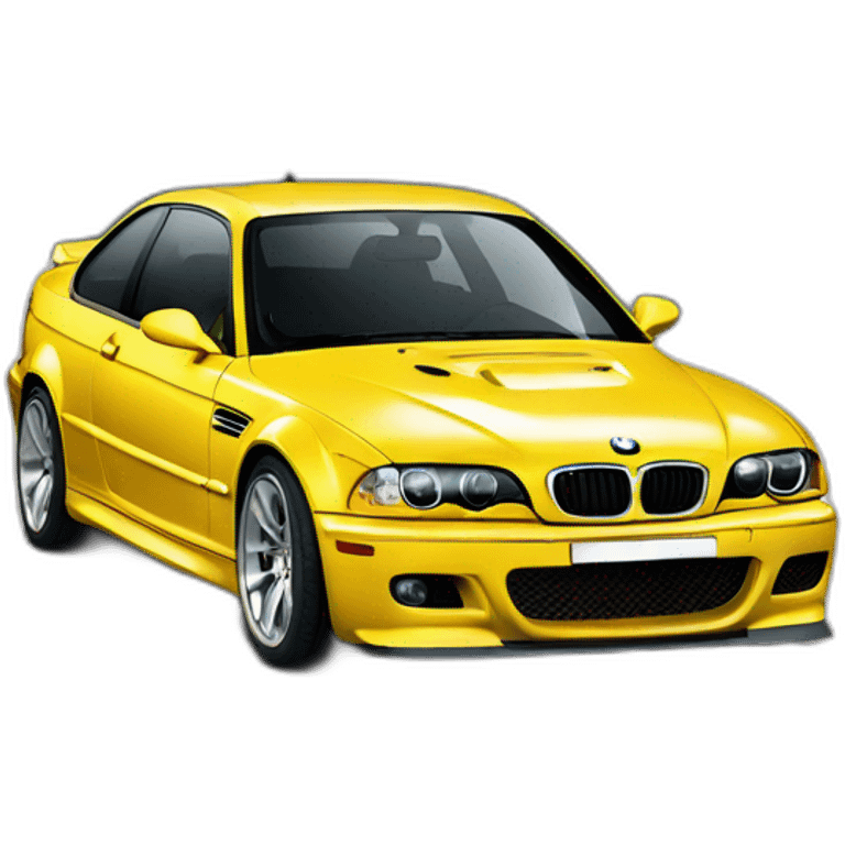 Yellow BMW E46 M3 emoji