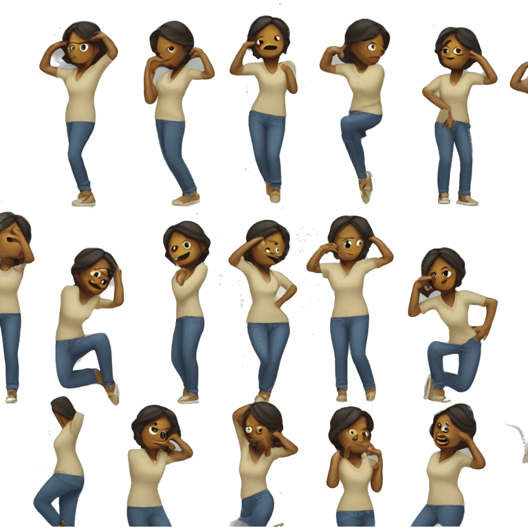 Woman dabbing emoji