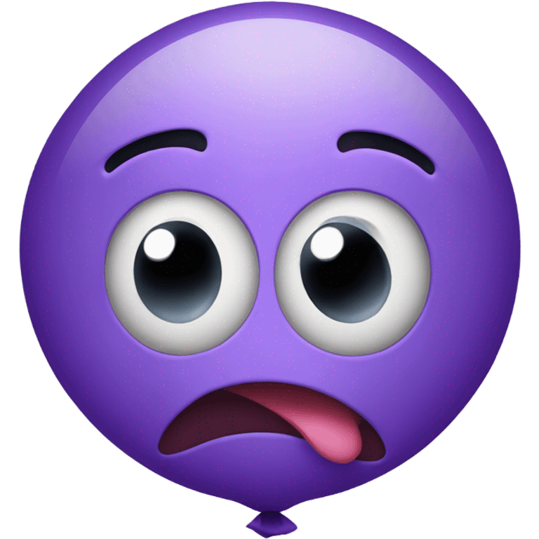 scared purple balloon emoji