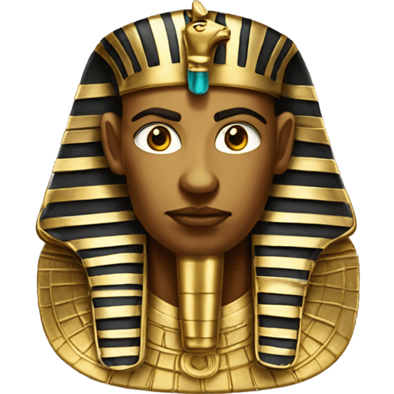 pharaon with gold face emoji