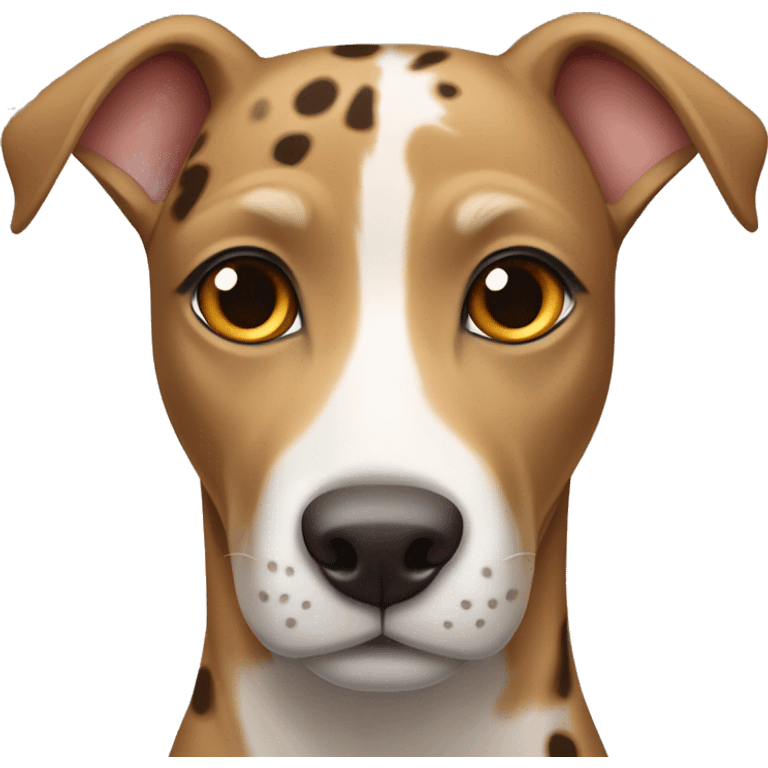 brown fawn and white Catahoula leopard dog emoji