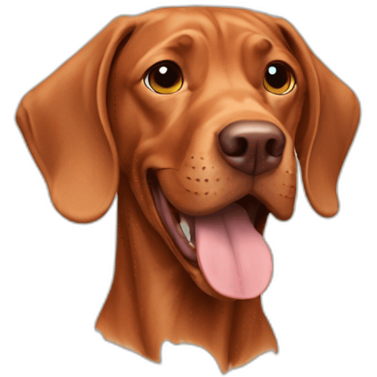 Vizsla dog happy emoji