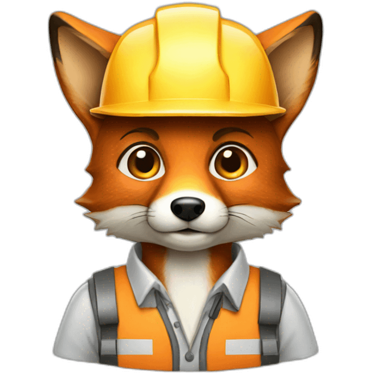 animal fox engineer emoji