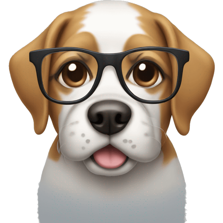 Dog with glasses emoji