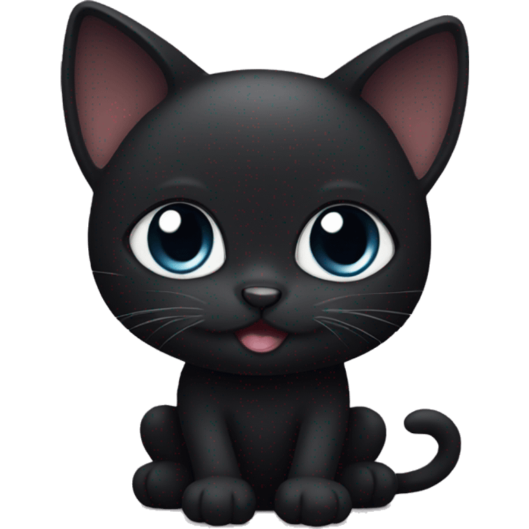 Cute black cat  emoji