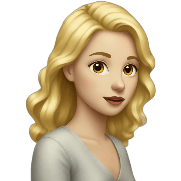 painting blonde girl emoji