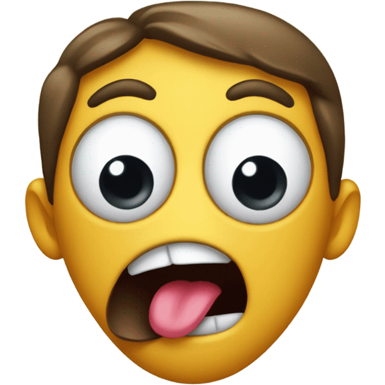 emoji sticking out their tongue with a freaky look in their eyes emoji