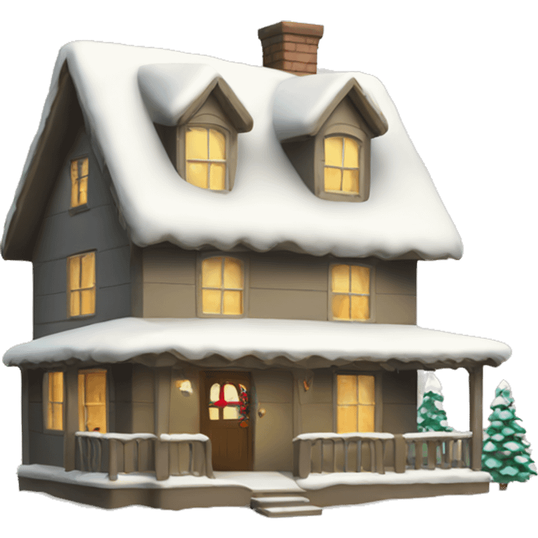 Christmas house emoji