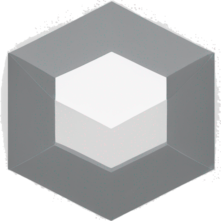 Gray pentagon shape inside white square  emoji