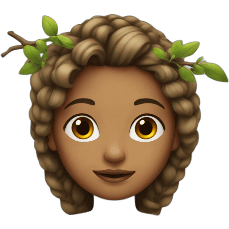 girl with a twig in her hair emoji