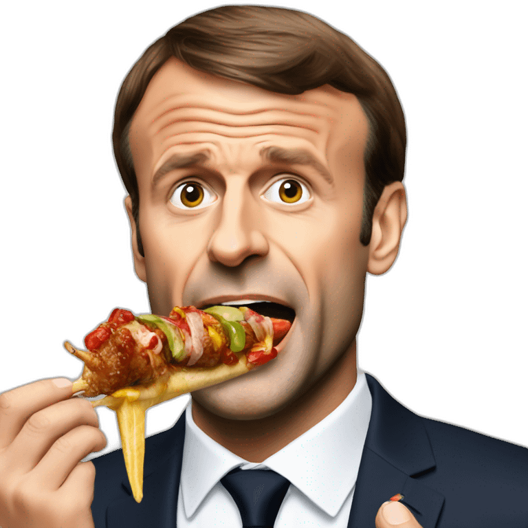 emmanuel macron eat kebab emoji