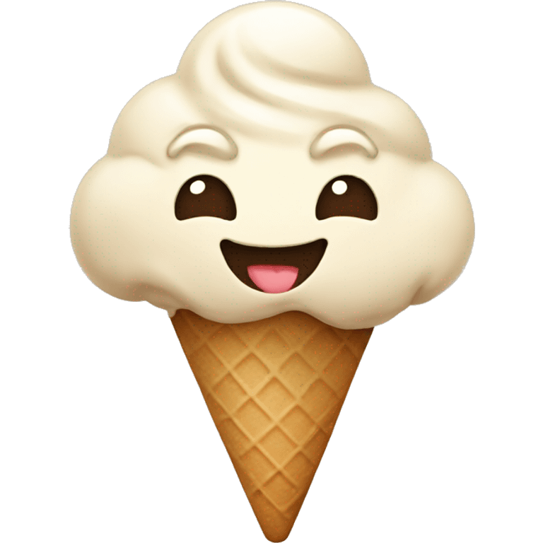 Ice crean beige  emoji