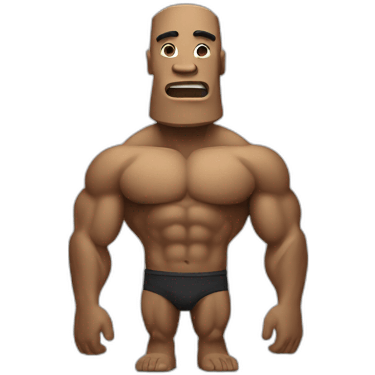 Moai BodyBuilder emoji