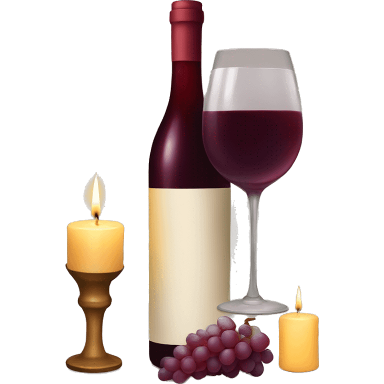 Wine and candles emoji