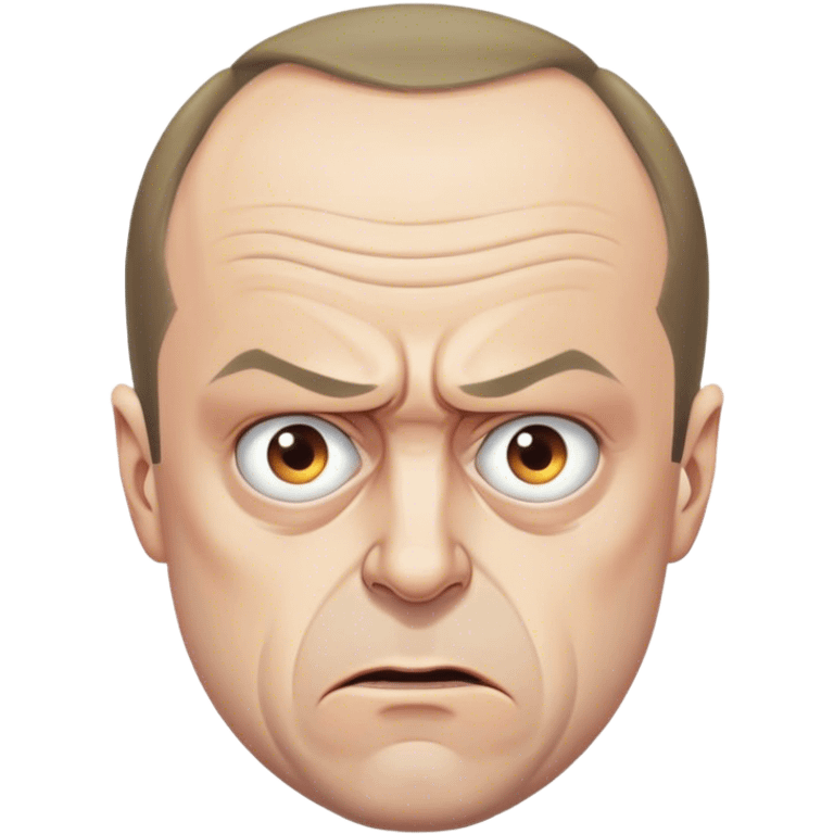 angry Friedrich Merz half body photorealistic picture 8k emoji