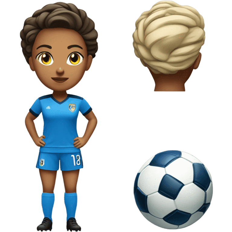 Cool female soccer player  emoji