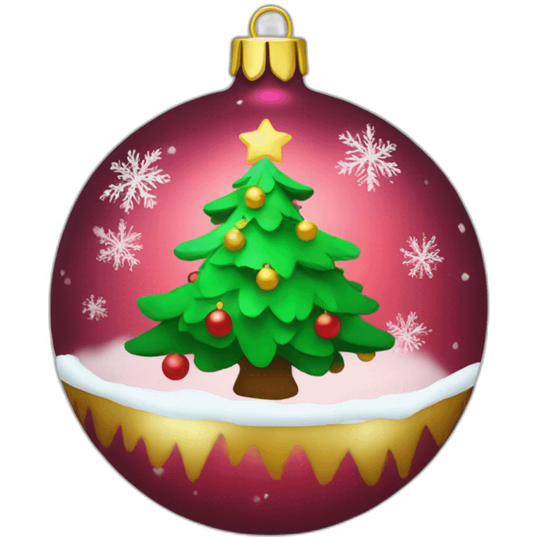 Christmas tree bauble emoji