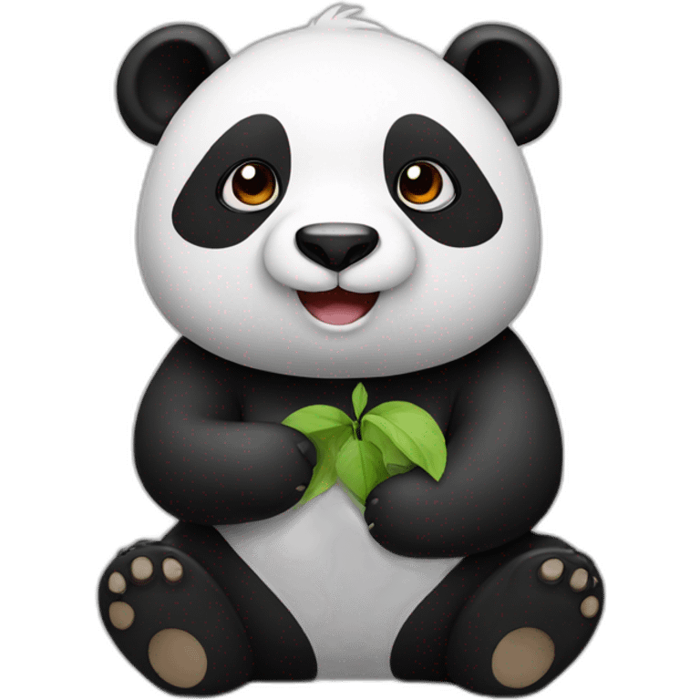 Panda avec un caca emoji