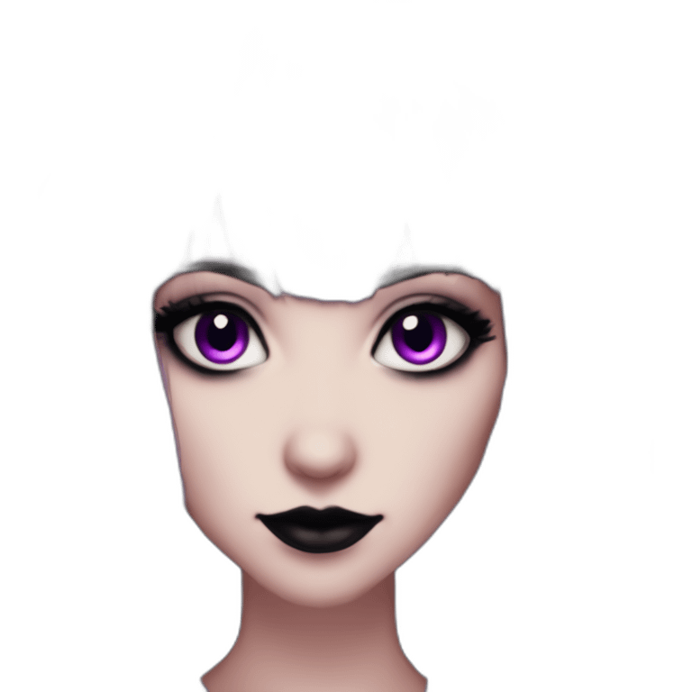 Elissabat -with bangs -long-hair-dark-plumpurple-and-black-vampire-goth-makeup-pinkeyes-romanticgothcloses emoji