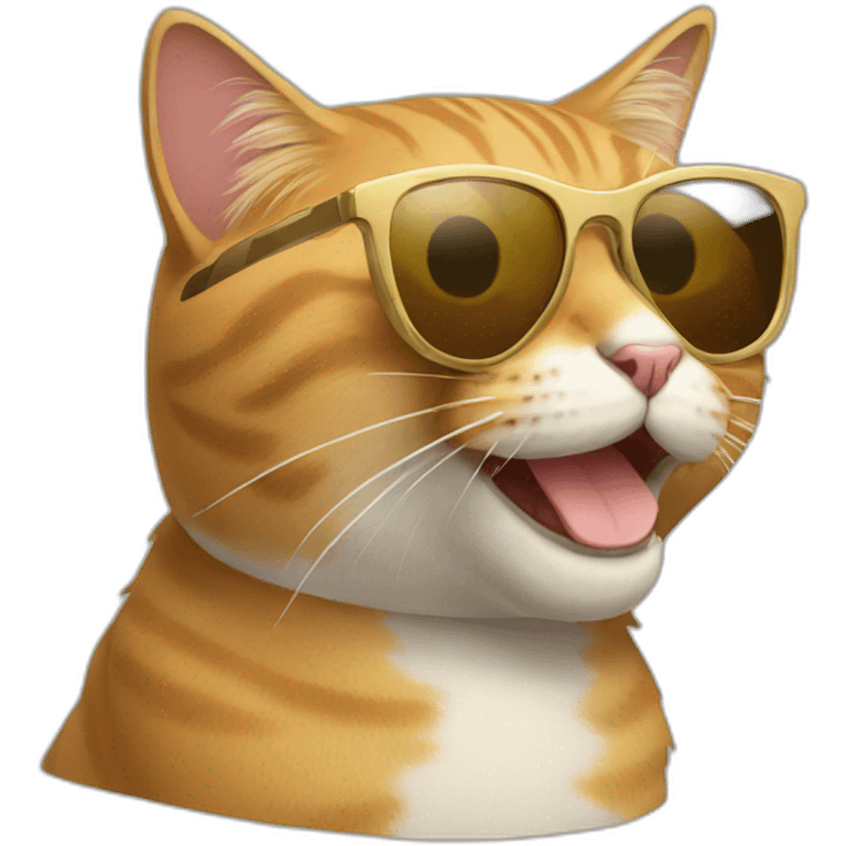 Cat with sunglasses emoji