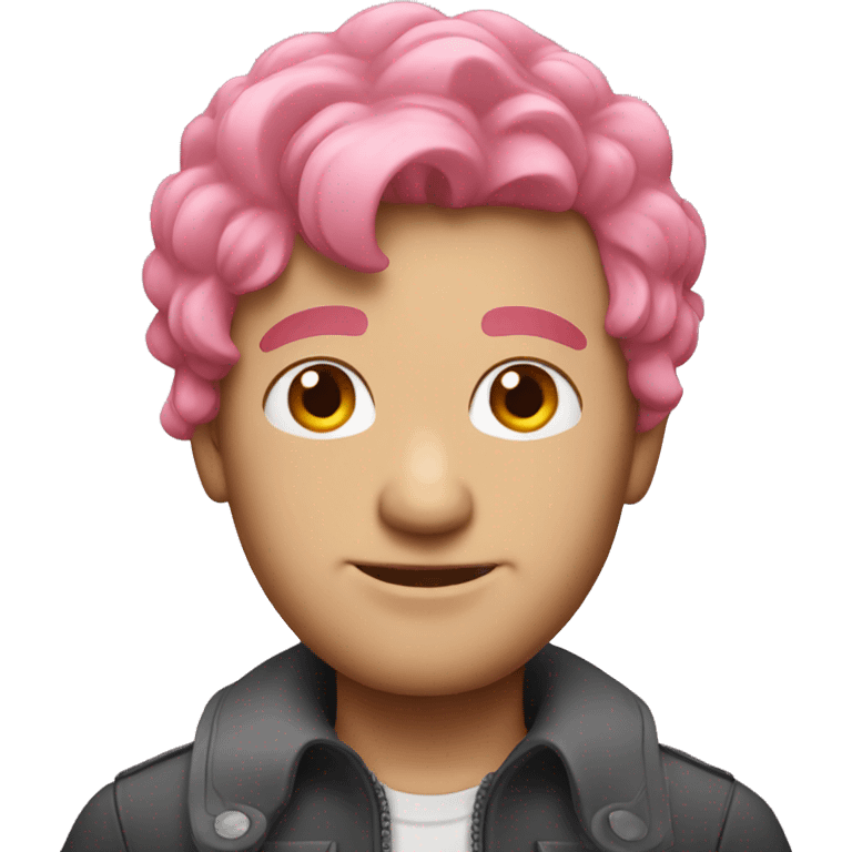 A man with pink hair emoji