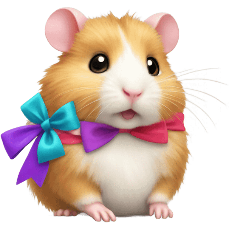 hamster with a bow emoji