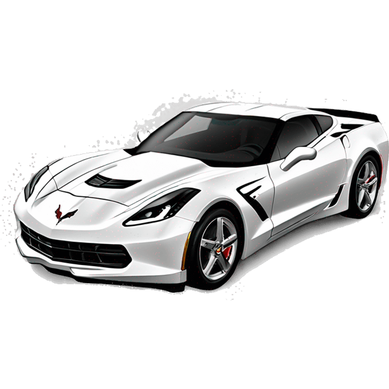 a white c7 corvette  emoji