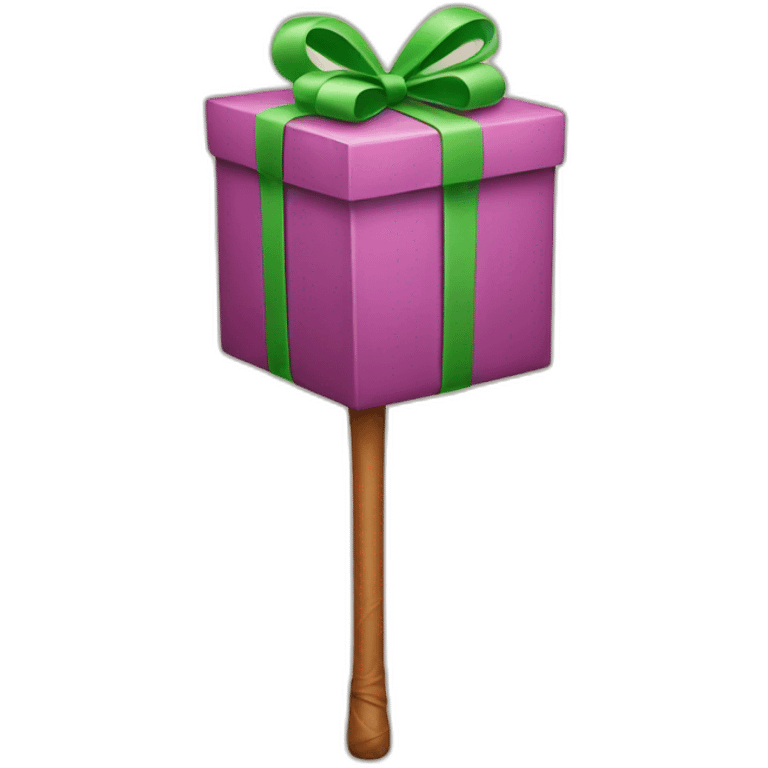 present with a stick inside emoji