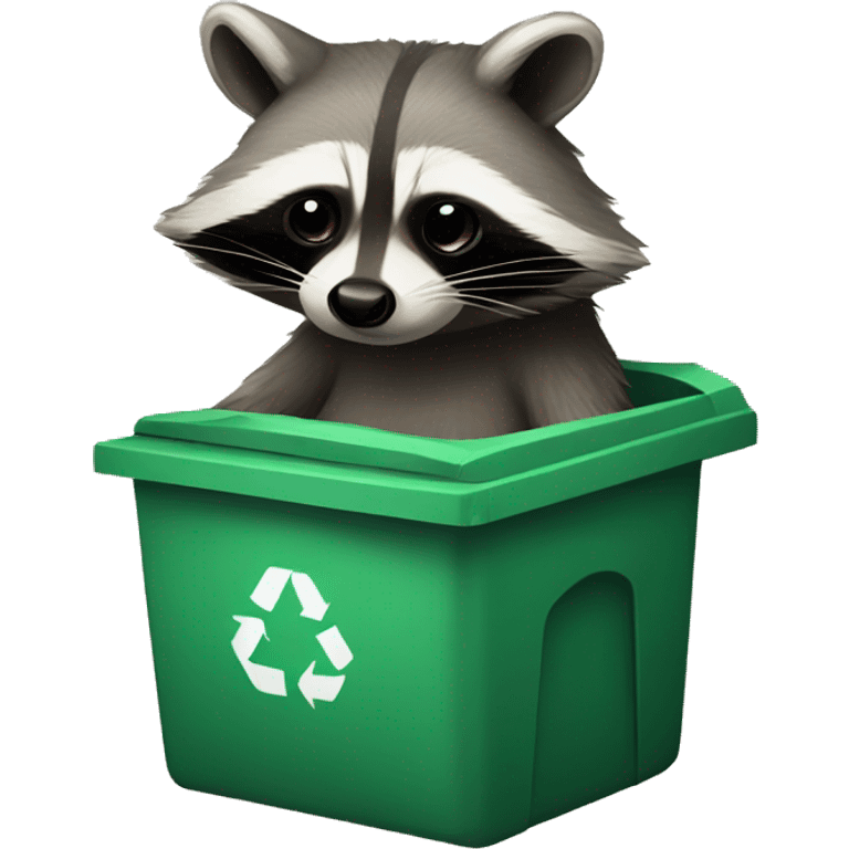 raccoon in trash emoji