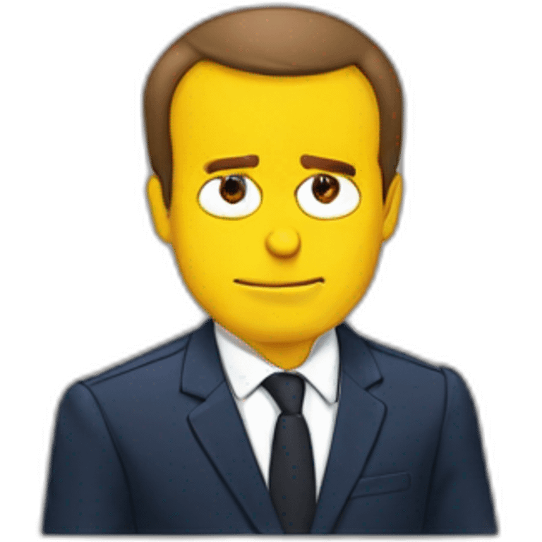 macron en simpson emoji