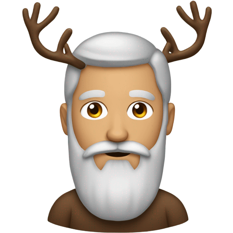 Man with beard on a reindeer  emoji