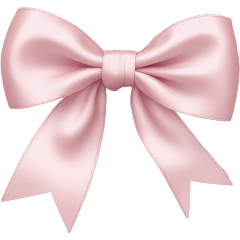 A cute soft pink silk bow coquette emoji