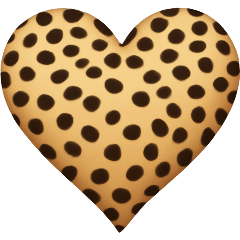 Cheetah print heart  emoji