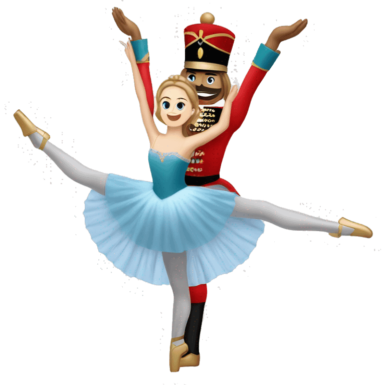 Nutcracker holding a dancer in the air emoji